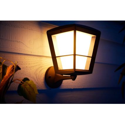 Philips - LED RGBW himmennettävä ulkokäyttöön tarkoitettu seinävalaisin Hue ECONIC LED/15W/230V IP44