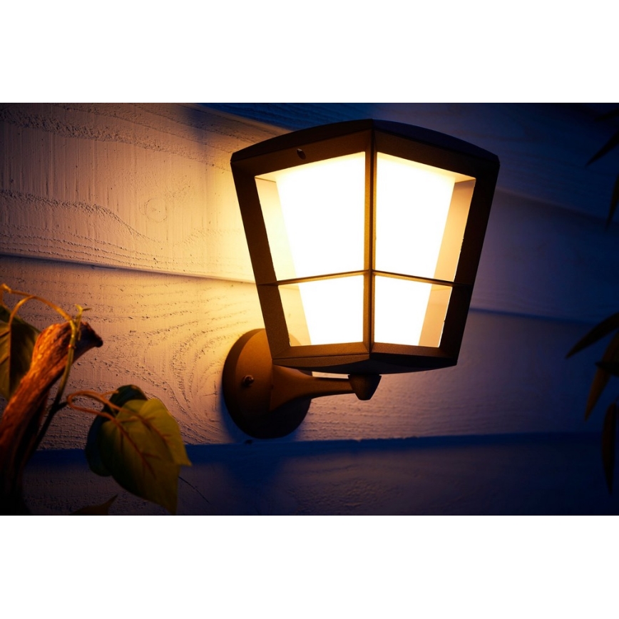 Philips - LED RGBW himmennettävä ulkokäyttöön tarkoitettu seinävalaisin Hue ECONIC LED/15W/230V IP44