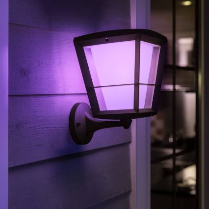 Philips - LED RGBW himmennettävä ulkokäyttöön tarkoitettu seinävalaisin Hue ECONIC LED/15W/230V IP44