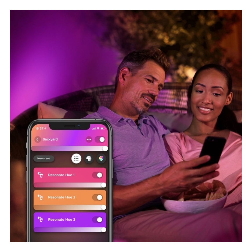 LED RGBW Himmennettävä ulkoseinävalaisin Hue RESONATE 2xLED/8W/230V 2000-6500K IP44