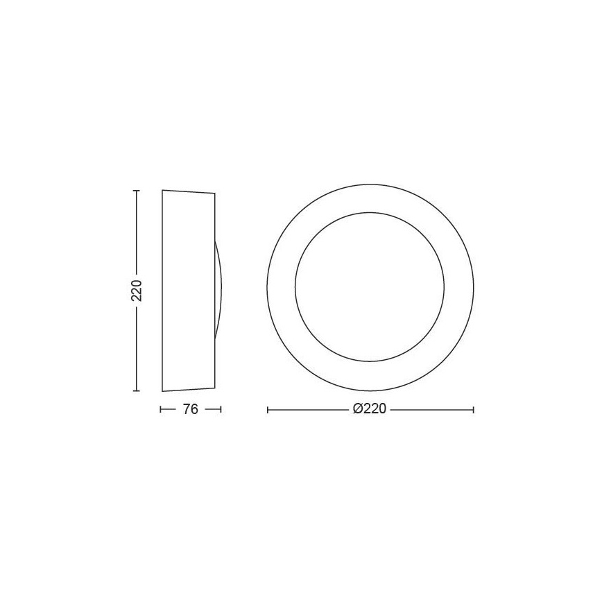 LED RGBW Himmennettävä ulkoseinävalaisin Hue DAYLO LED/15W/230V 2000-6500K IP44