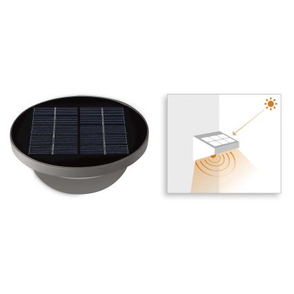 Philips 17808/87/16 - LED-aurinkovalaisin liiketunnistimella ja hämäräkytkimellä MYGARDEN DUSK 1xLED/1W/3,7V 2200 mAh IP44