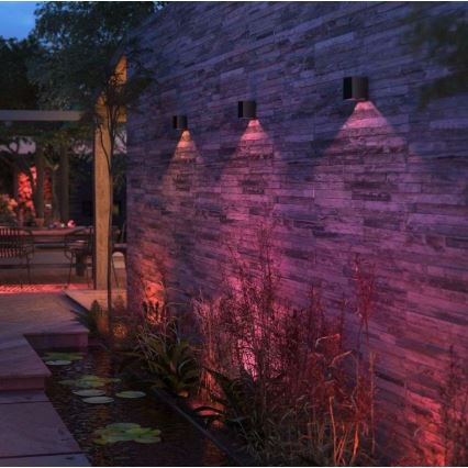 Philips - 2 kpl LED RGBW himmennettävä ulkoseinävalaisin Hue RESONATE LED/8W/230V 2000-6500K IP44