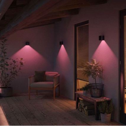 Philips - 2 kpl LED RGBW himmennettävä ulkoseinävalaisin Hue RESONATE LED/8W/230V 2000-6500K IP44
