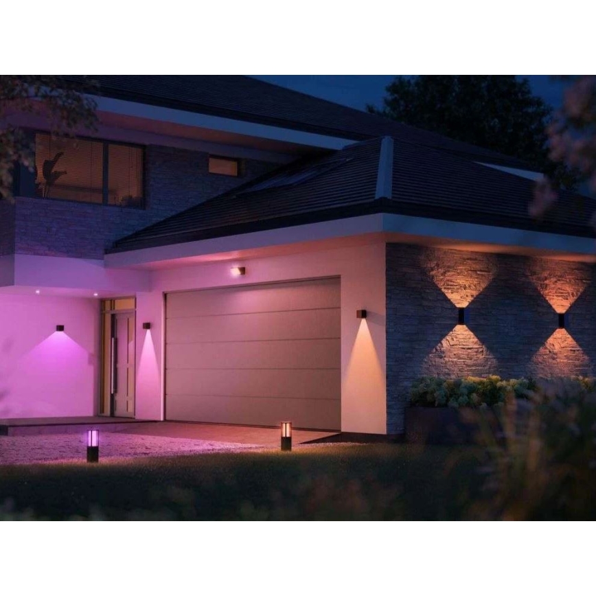 Philips - 2 kpl LED RGBW himmennettävä ulkoseinävalaisin Hue RESONATE LED/8W/230V 2000-6500K IP44
