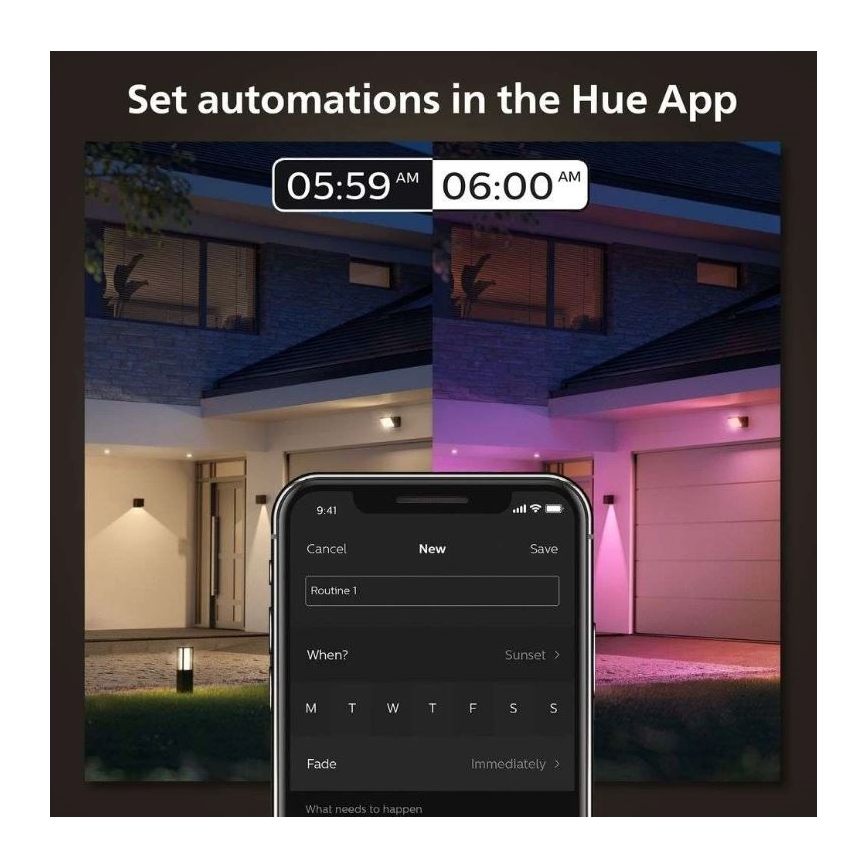 Philips - 2 kpl LED RGBW himmennettävä ulkoseinävalaisin Hue RESONATE LED/8W/230V 2000-6500K IP44