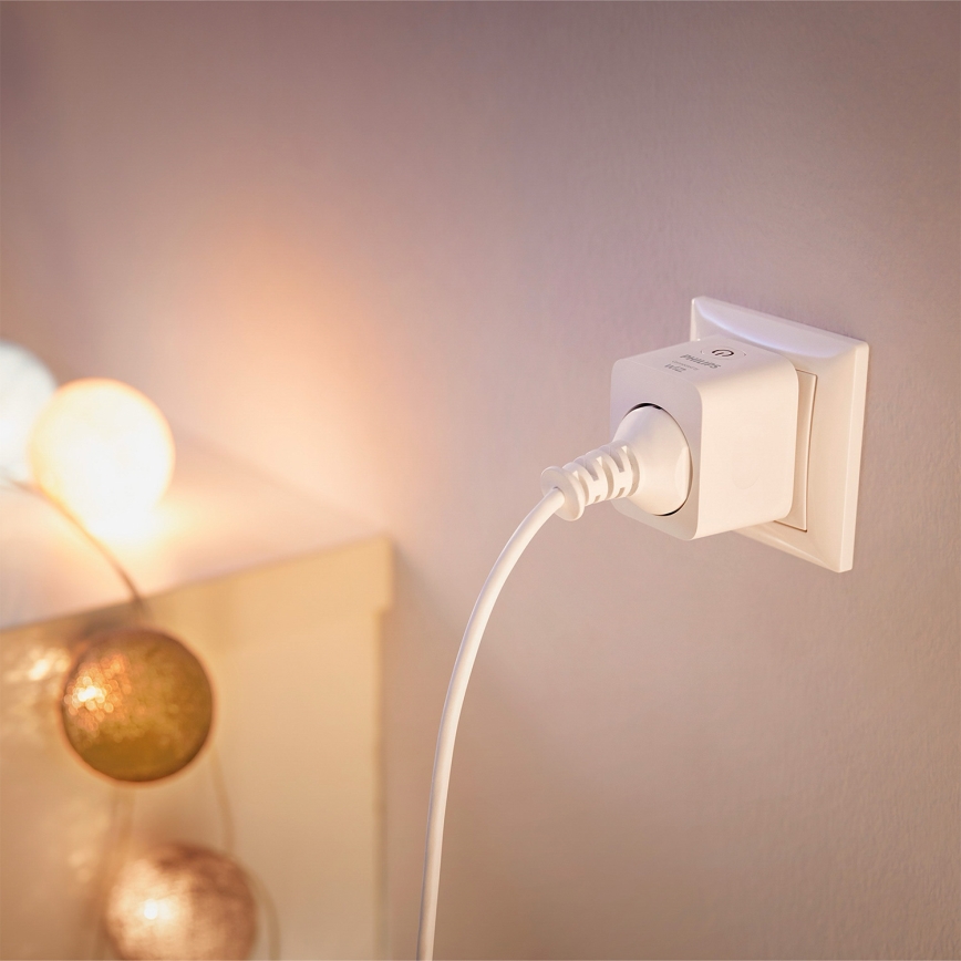 Philips - 2 kpl SCHUKO-älypistorasioita 2300 W + tehomittari Wi-Fi