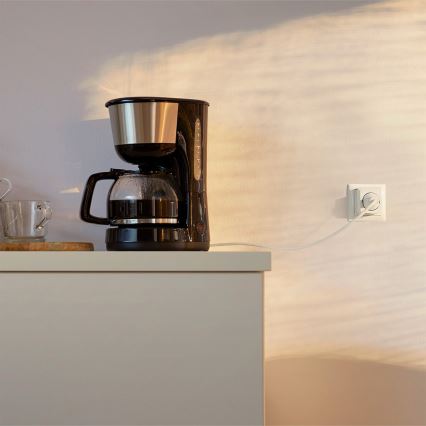 Philips - 2 kpl SCHUKO-älypistorasioita 2300 W + tehomittari Wi-Fi