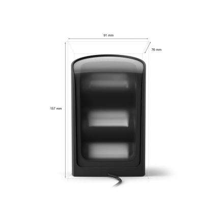 Philips – 2 kpl setti RGBW-himmennettävät Hue PLAY Wall Washer -projektivalaisimet, LED/20W/230V, 2000–6500K, musta
