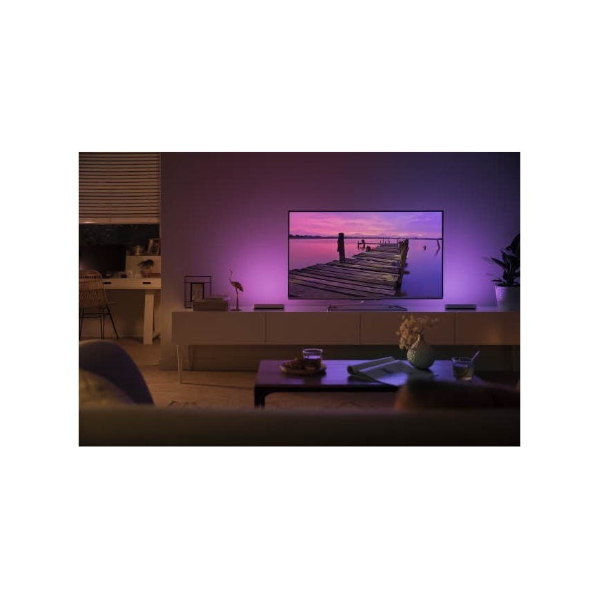 Philips - SETTI 2x himmennettävä LED RGB pöytävalaisin Hue PLAY LED/6W/230V valkoinen