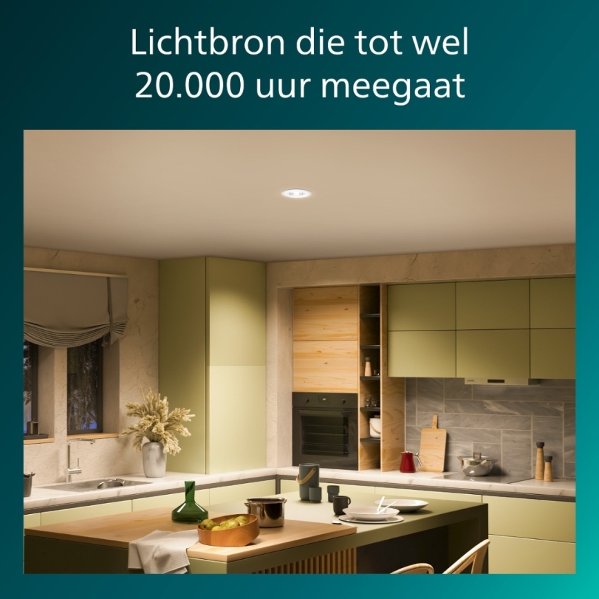 Philips - 3 kpl pakkaus himmennettäviä uppoasennettavia LED-valaisimia CILANTRO LED/5W/230V 2700K, valkoinen