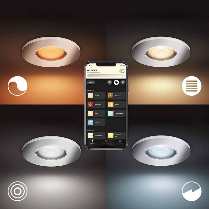 Philips - Himmennettävä LED-valaisin kylpyhuoneeseen Hue ADORE 1xGU10/5W/230V IP44