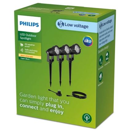 Philips - SETTI 3x LED Ulkovalaisin CAPER LED/1,5W/24/230V IP44
