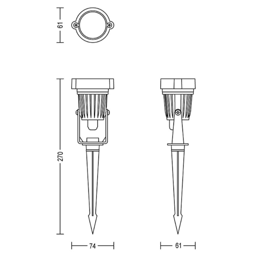 Philips - SETTI 3x LED Ulkovalaisin CAPER LED/1,5W/24/230V IP44