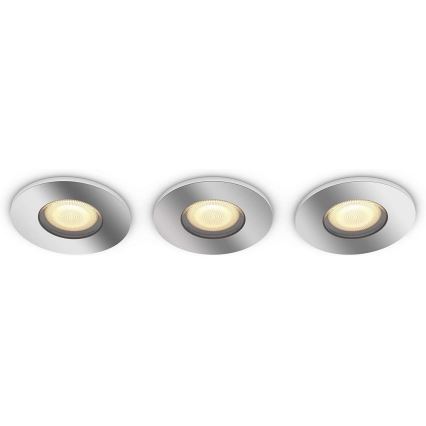 Philips - SETTI 3x himmennettävää LED-kylpyhuonevalaisinta Hue ADORE 1xGU10/5W/230V IP44 + kaukosäädin