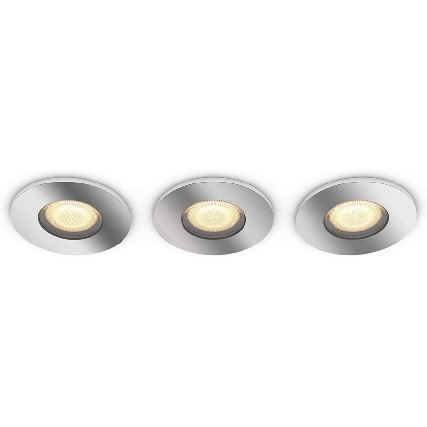 Philips - SETTI 3x himmennettävää LED-kylpyhuonevalaisinta Hue ADORE 1xGU10/5W/230V IP44 + kaukosäädin