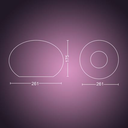 Philips - LED RGB Himmennettävä pöytälamppu Hue FLOURISH Valkoinen ja väri Ambience 1xE27/9,5W/230V