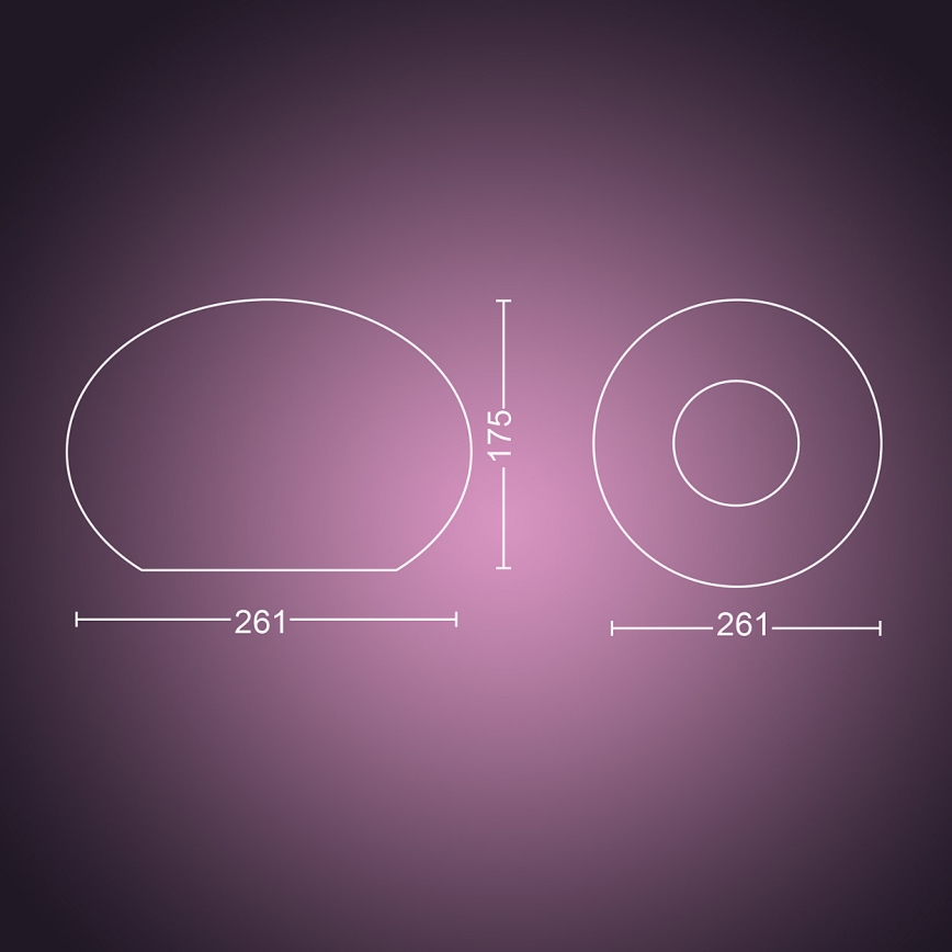 Philips - LED RGB Himmennettävä pöytälamppu Hue FLOURISH Valkoinen ja väri Ambience 1xE27/9,5W/230V