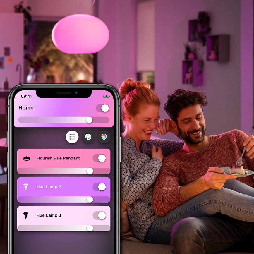 Philips - LED RGBW himmennettävä kattokruunu Hue FLOURISH LED/39W/230V