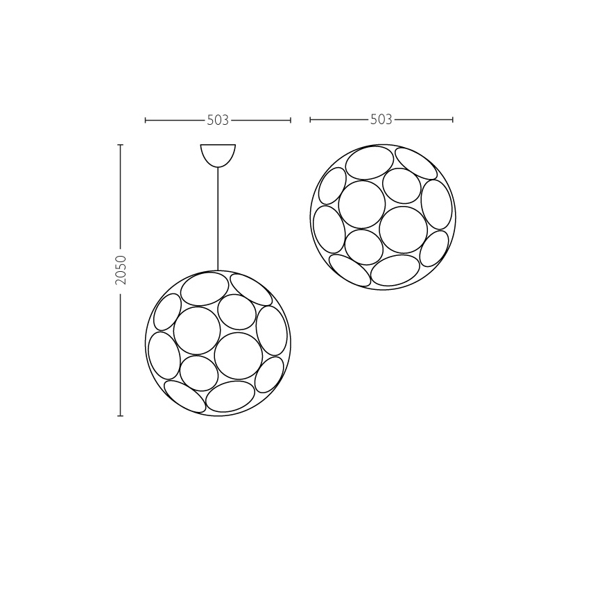 Philips - Riippukattovalaisin E27/60W/230V