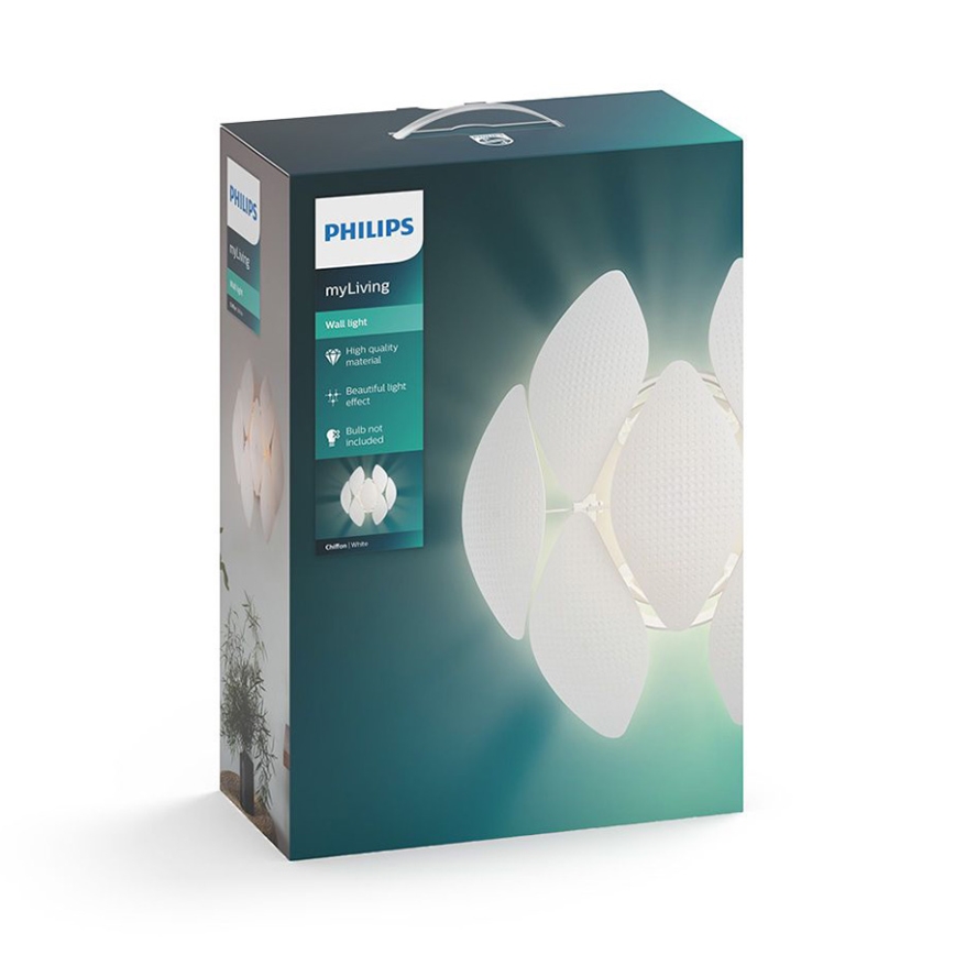 Philips 40963/31/PN - Seinävalaisin MYLIVING CHIFFON 1xE27/60W/230V