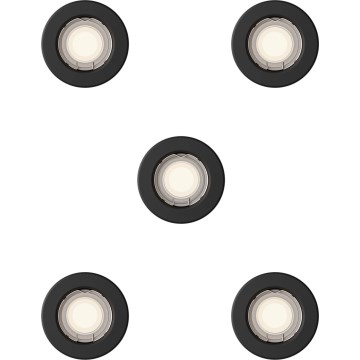 Philips - 5 kpl uppovalaisinta PERIDOT 1xGU10/7W/230V, musta