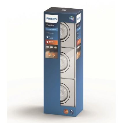 Philips  50393/11/P0 - SETTI 3x Himmennettävä riippuva LED-kattovalaisin SHELLBARK LED/4,5W/230V