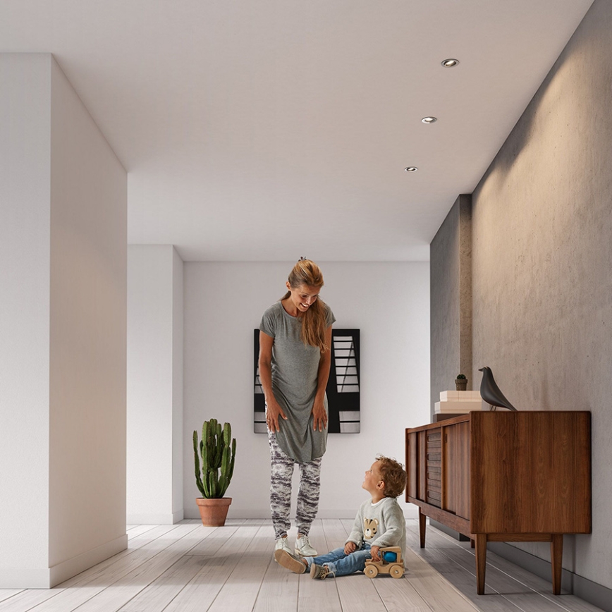 Philips - SETTI 3x Upotettava valo 1xGU10/5,5W/230V kiiltävä kromi