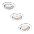Philips 50393/31/PN - 3 kpl uppovalaisinta DONEGAL 1xGU10/5,5W/230V
