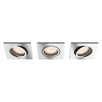 Philips - SETTI 3x Upotettu valo 1xGU10/5,5W/230V