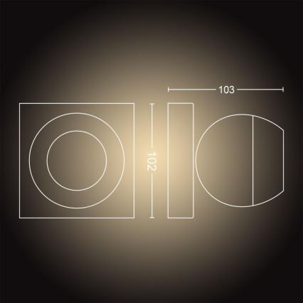 Philips - LED himmennettävä Hue BUCKRAM kohdevalaisin 1xGU10/5W/230V + kaukosäädin