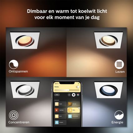 Philips - LED RGB Himmennettävä riippuva kattovalaisin Hue CENTURA 1xGU10/5,7W/230V