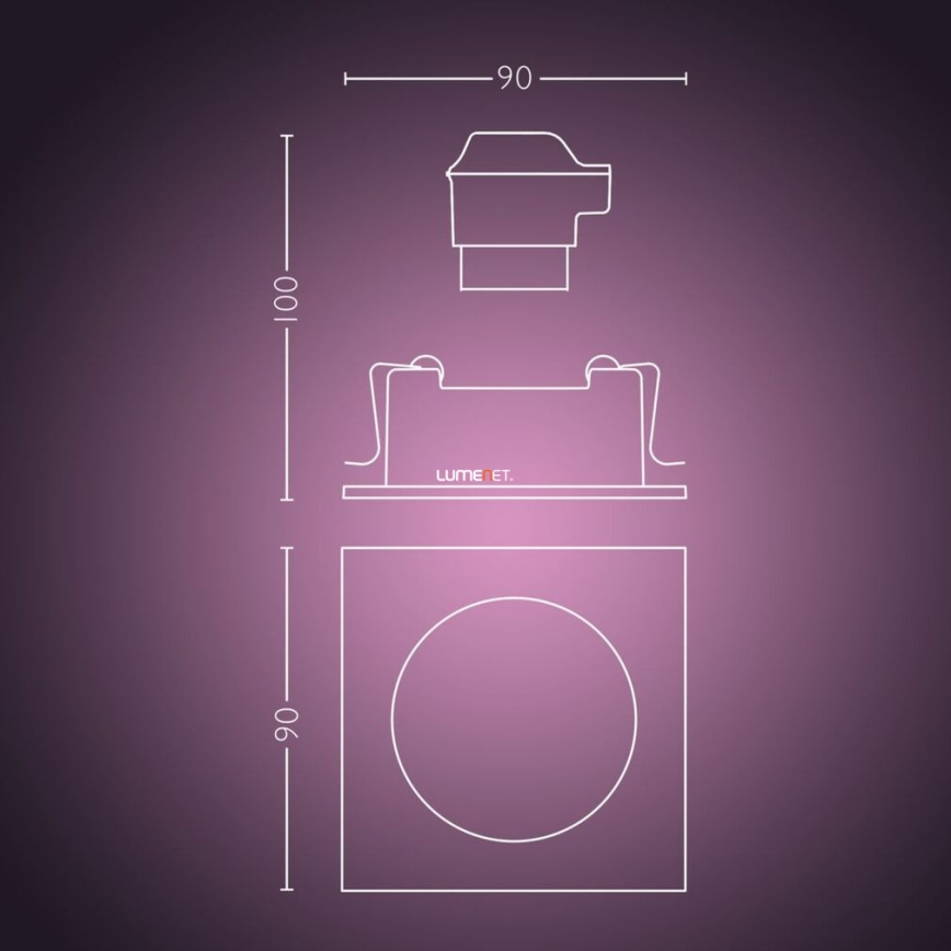 Philips - LED RGB Upotettu valo Hue CENTURA 1xGU10/5.7W/230V