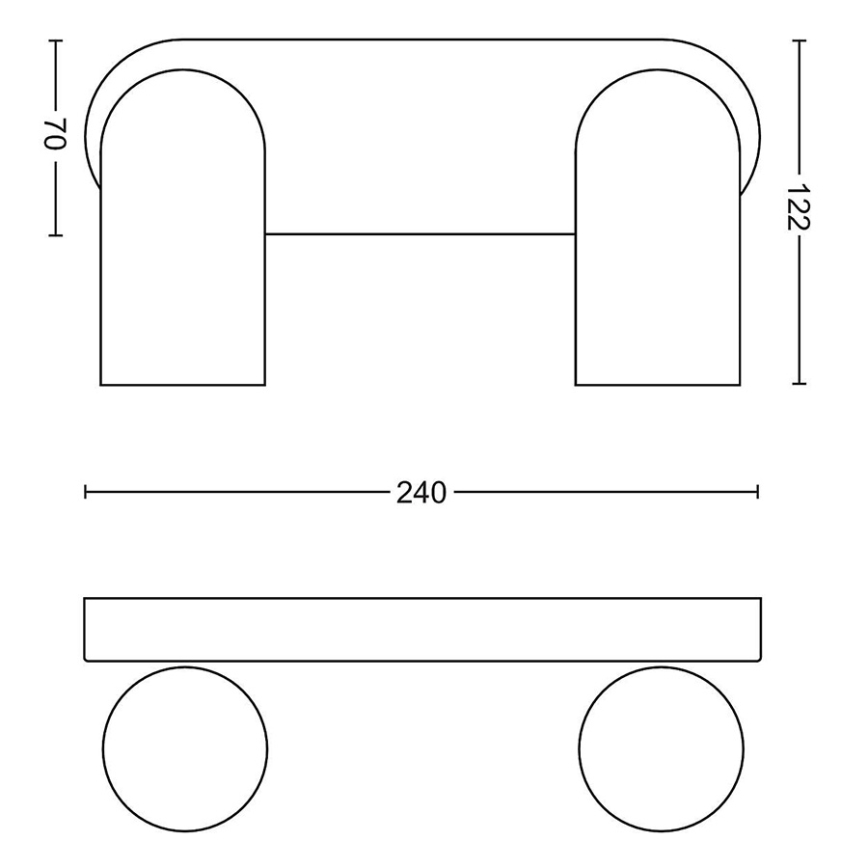 Philips - Kohdevalo 2xGU10/5,5W/230V