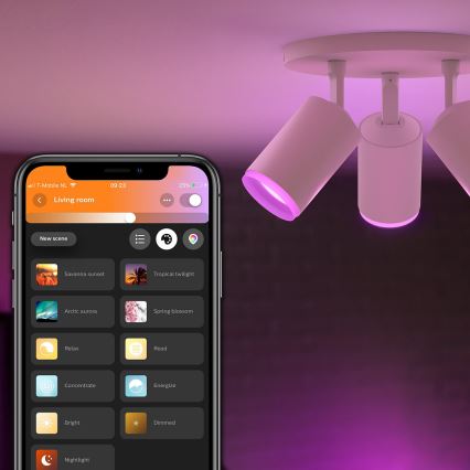 Philips - LED RGBW Himmennettävä kohdevalo Hue FUGATO 3xGU10/5,7W/230V