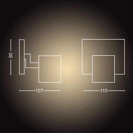 Philips - LED himmennettävä valaisin Hue RUNNER 1xGU10/5W/230V + kaukosäädin