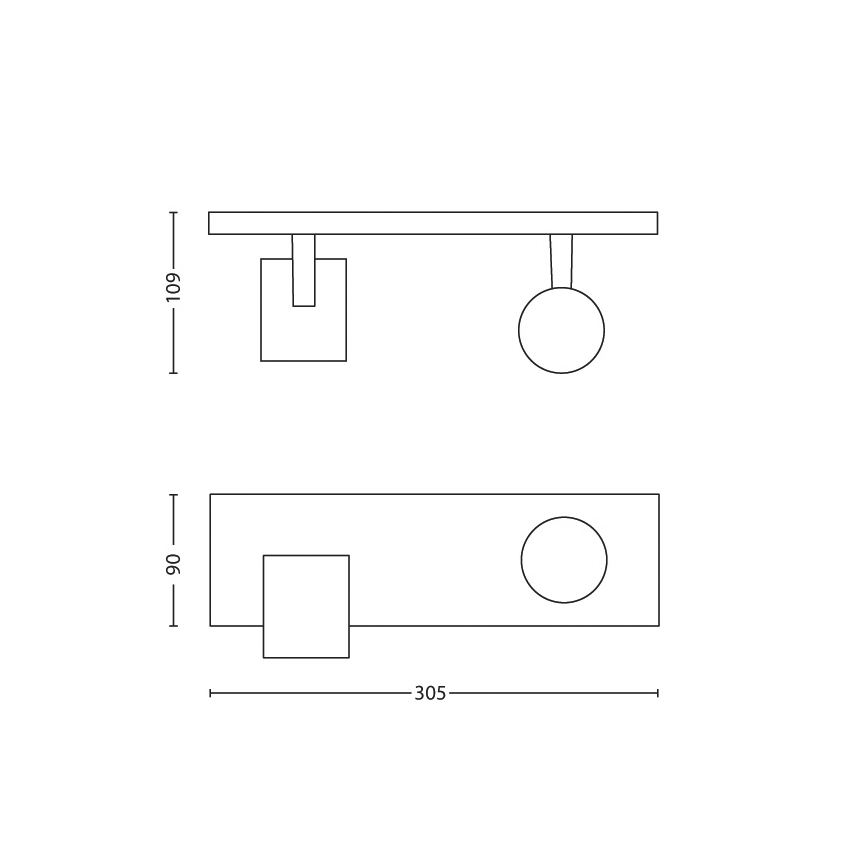 Philips - Kohdevalo 2xGU10/50W/230V