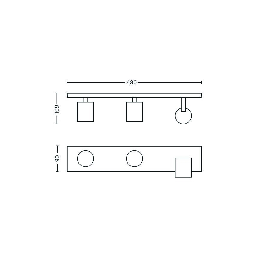 Philips - LED RGBW himmennettävä kohdevalaisin 3xGU10/4,8W/230V mattakromi + kaukosäädin