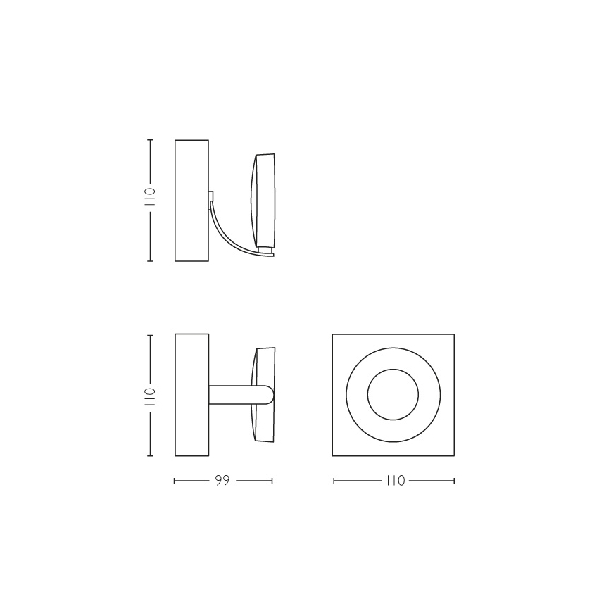 Philips 53170/31/P0 - Himmennettävä spottivalaisin MYLIVING CLOCKWORK LED/4,5W