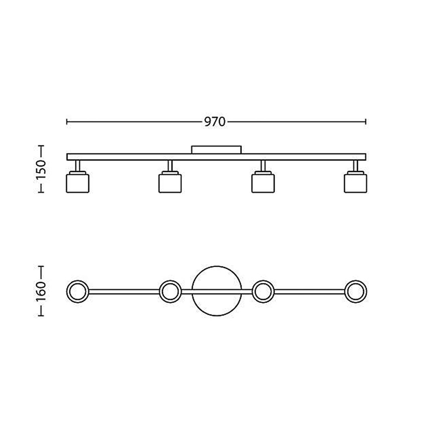 Philips - LED-kohdevalaisin 4xLED/4W/230V
