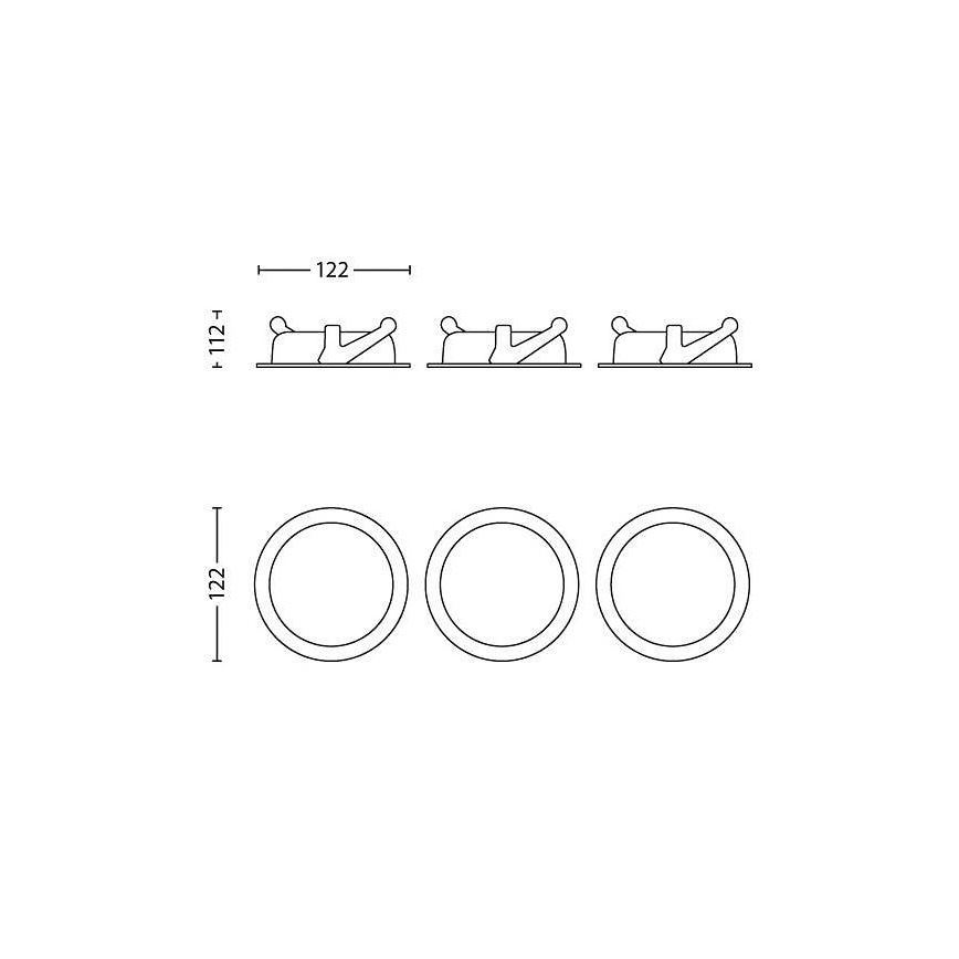 Philips - SETTI 3x himmennettävä LED-kattovalaisin LED/4,5W/230V