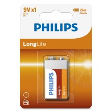 Philips 6F22L1B/10 - Sinkkikloridiakku 6F22 LONGLIFE 9V 150mAh