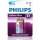 Philips 6FR61LB1A/10 - Litiumkenno 6LR61 LITHIUM ULTRA 9V