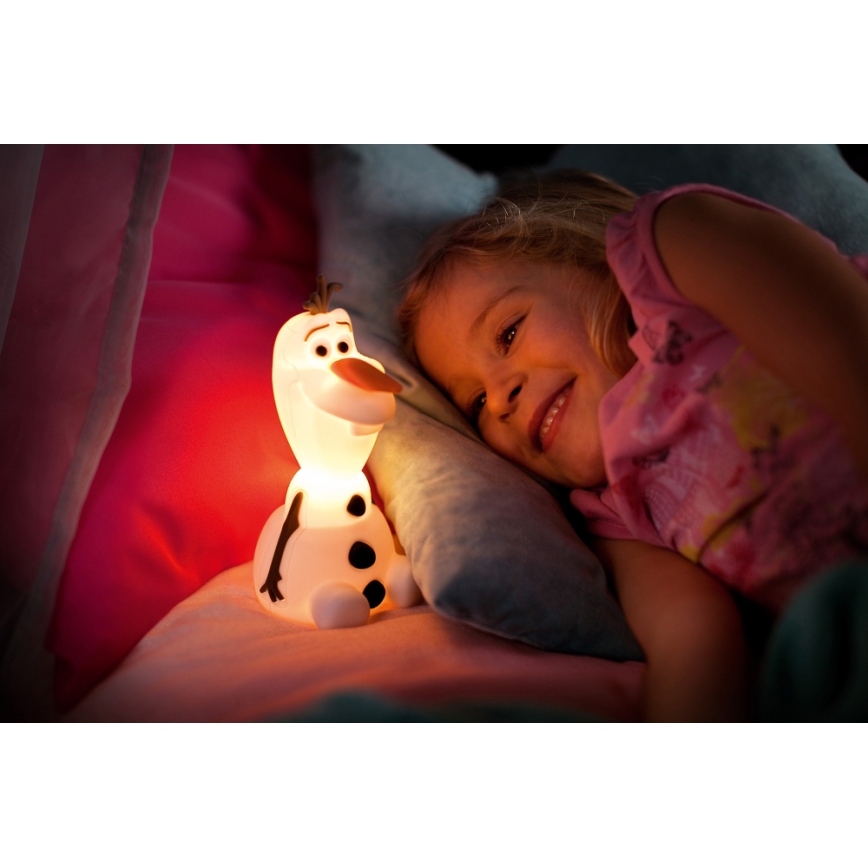 Philips 71768/08/16 - LED Lastenlamppu DISNEY FROZEN OLAF LED/0,3W/2xAAA lumiukko