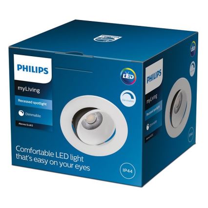 Philips - LED himmennettävä kylpyhuoneen alasvalaisin ABROSA 1xLED/9W/230V IP44