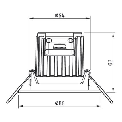 Philips - LED himmennettävä kylpyhuoneen alasvalaisin ABROSA 1xLED/9W/230V IP44