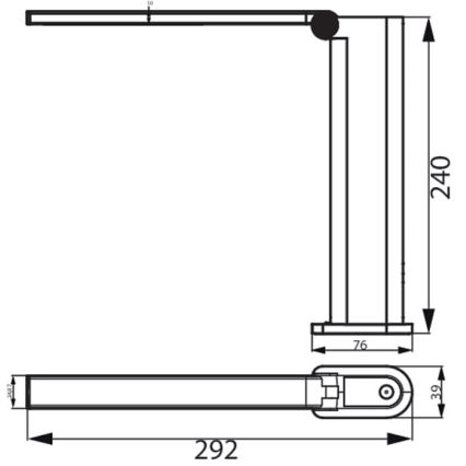 Philips - LED himmennettävä kosketuspöytälamppu AMBER LED/5W/5V 1800 mAh valkoinen