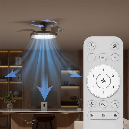 Philips - himmennettävä LED-kattovalaisin tuulettimella ATLAS LED/35W/230V mattakromi + kaukosäädin