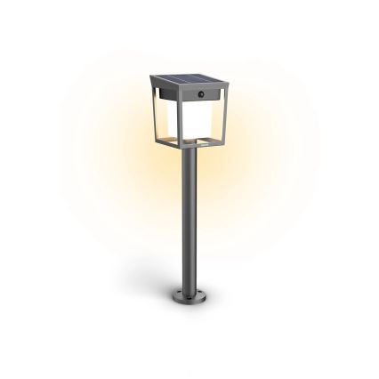 Philips - LED aurinkokäyttöinen lamppu liiketunnistimella ja hämäräkytkimellä BLAISE LED/1,5W/3,7V 2600 mAh 3000K IP44