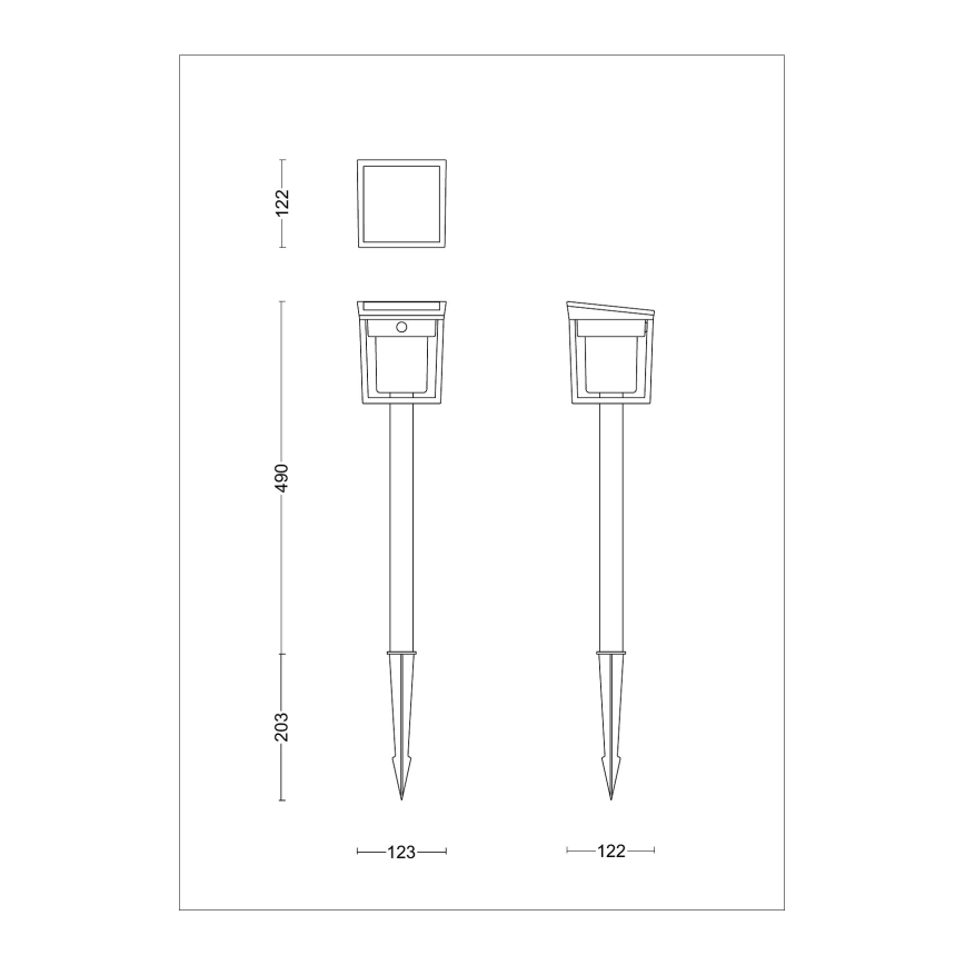 Philips - LED aurinkokäyttöinen lamppu liiketunnistimella ja hämäräkytkimellä BLAISE LED/1,5W/3,7V 2600 mAh 3000K IP44